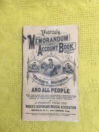 Pierce’s Memorandum and Account Book (c) 1900 Vintage