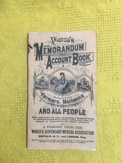 Pierce’s Memorandum and Account Book (c) 1900 Vintage, View more