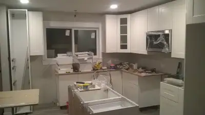 Professional IKEA kitchen cabinet installations, if delivery is needed, it is negotiable. Courteous...