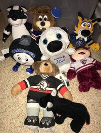 NHL OHL AHL Sports Team Mascots Plush Figures Toys