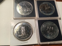 4 Canadian Silver Dollars