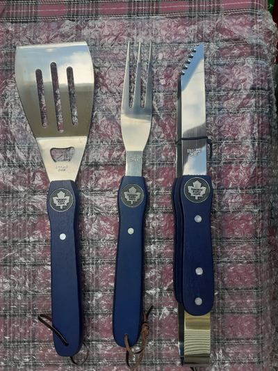 TORONTO MAPLE LEAFS BARBECUE UTENSILS NEW IN BOX, View more