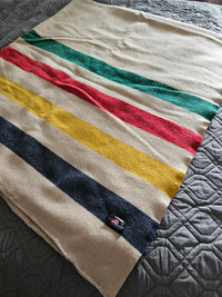 Vintage Hudson Bay (England) 5 point wool blanket