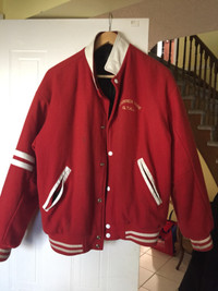 EAGLES WARREN PARK (GTHL) RED BOMBER  JACKET SIZE=M