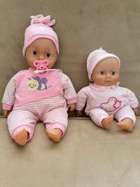 Two Baby Dolls with Stroller