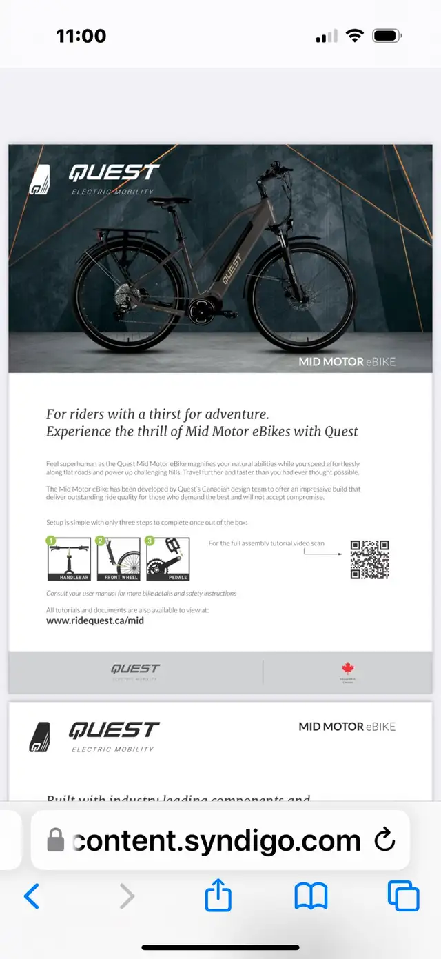 Quest Electric Bike in Road in Edmonton - Image 9