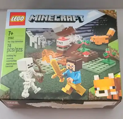 New in box with some damage to the box. With Minecraft features and figures for players to build, mo...