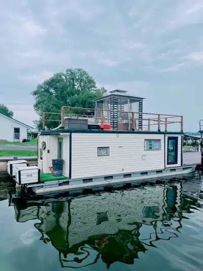40ft Renovated Houseboat for Sale – Bay of Quinte, PEC Area Turnkey Tiny Home on the Water | $69,000...