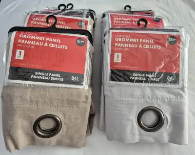 NEW panel curtains-Beige or Grey-$10 EACH, View more