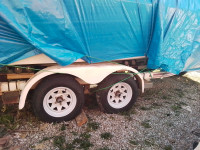 Boat trailer with boat