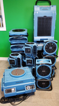 Package Blue 18 Dehumidifier, Air Movers,& Air Scrubber