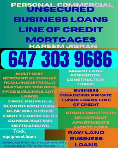 Multi-unit Residential/Commercial/ Industrial/ Apartment/ Condo/ Office buildings, Lots loans, Mortg...