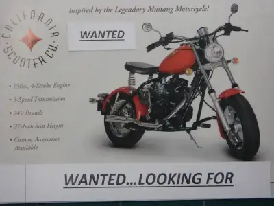 WANTED 2012 CSC -California Scooter Co 150 Classic, they were inspired by the legendary Mustang moto...