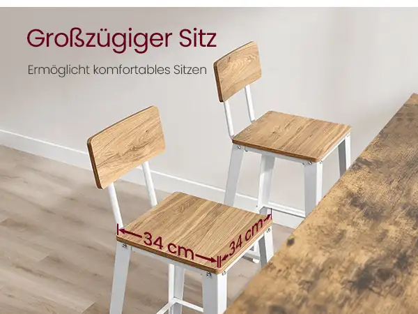 Bar Stools Kitchen Chairs with Backrest Steel Frame Easy Assembl in Chairs & Recliners in Markham / York Region - Image 9