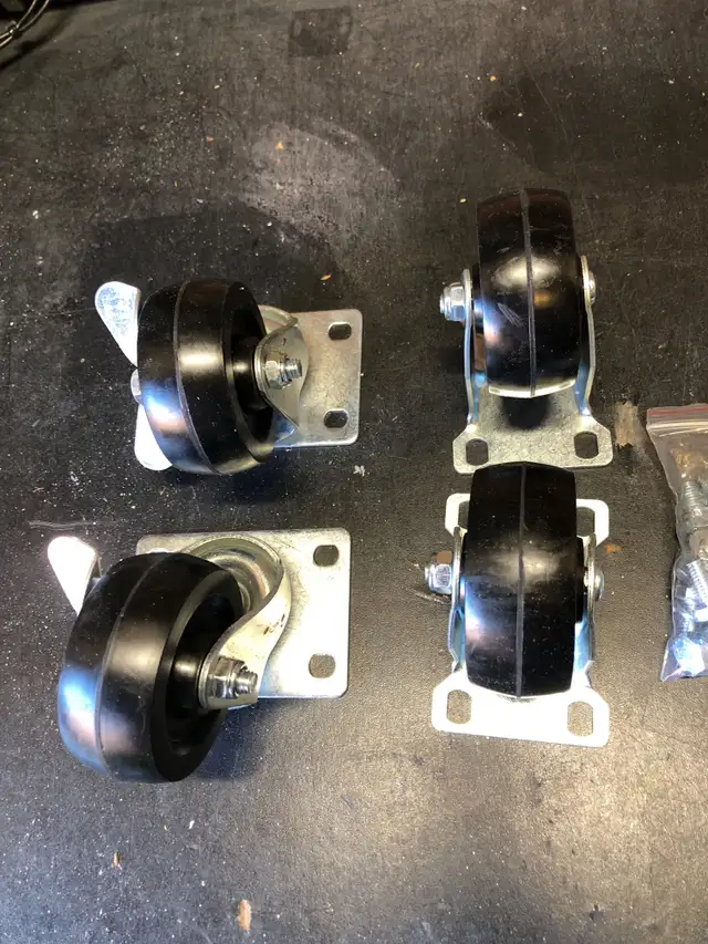 FOR SALE 3” rolling cart wheels in Other in Barrie - Image 2