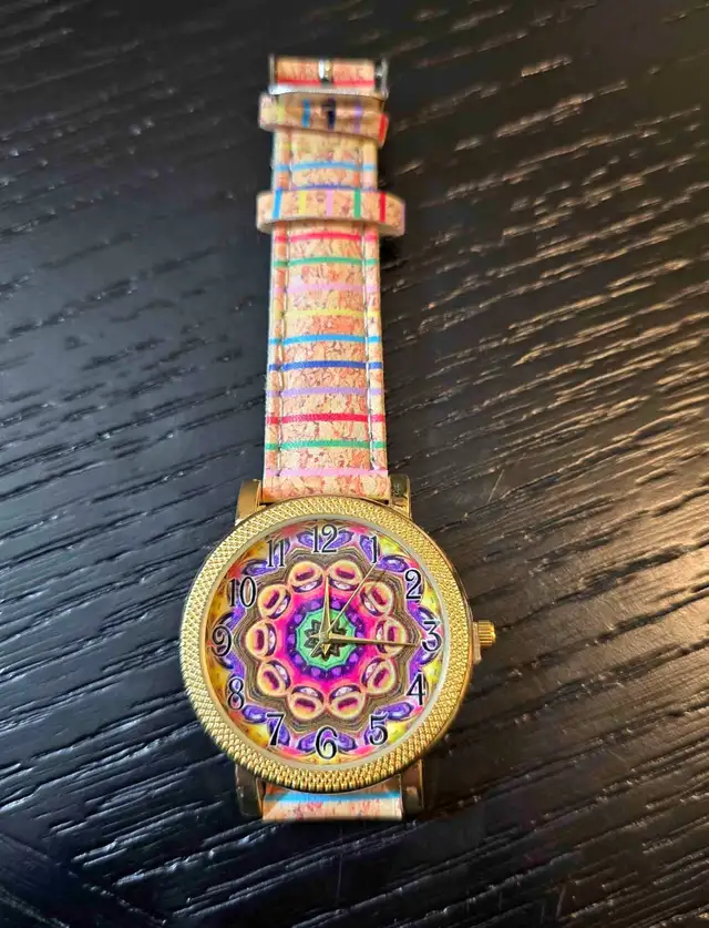 brand new mandala bamboo watch