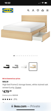 IKEA Malm queen size bed