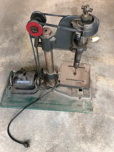 Have a older 2 Speed drill press with some pretty cool features.$250 firm.Call Ed or text 403-308-01...