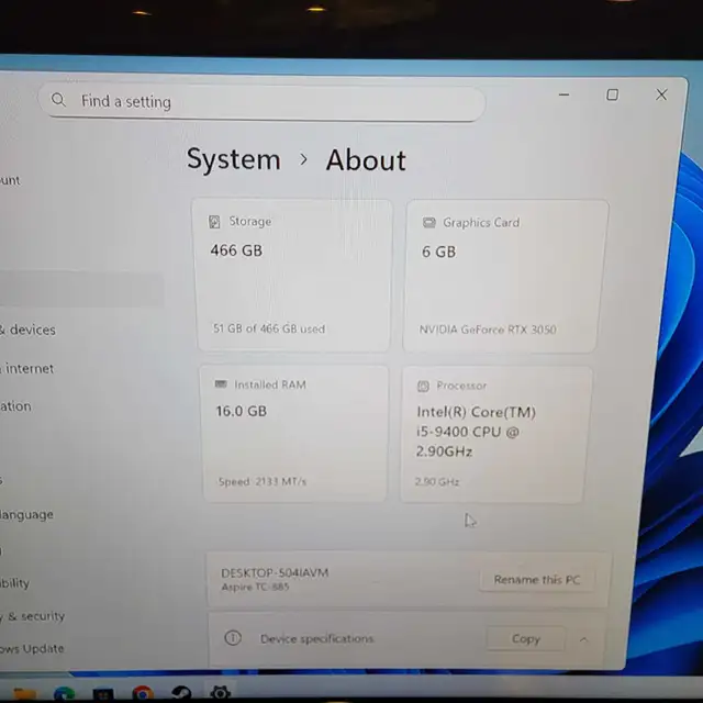 Gaming PC RTX 3050 6gb, i5-9400, 16gb ram, 512gb ssd, wifi in Desktop Computers in Vernon - Image 3