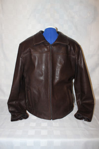 Men’s Brown Leather Jacket by Danier with Removable Inner Vest
