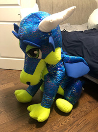 Large colourful dragon stuffed animal - about 36” high