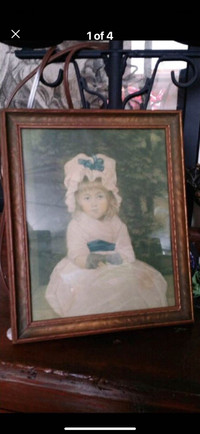  Vintage wall picture, girl
