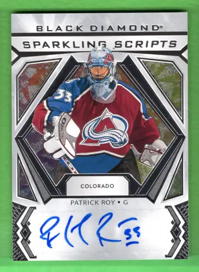 2020-21 Black Diamond Sparkling Scripts #SCPR Patrick Roy auto, View more