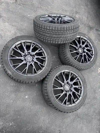 I have a set of 17inch F sport rims on Yokohama snow tires. Tires have between 80-90% tread. This wa...