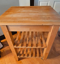 Table de boucher en bois