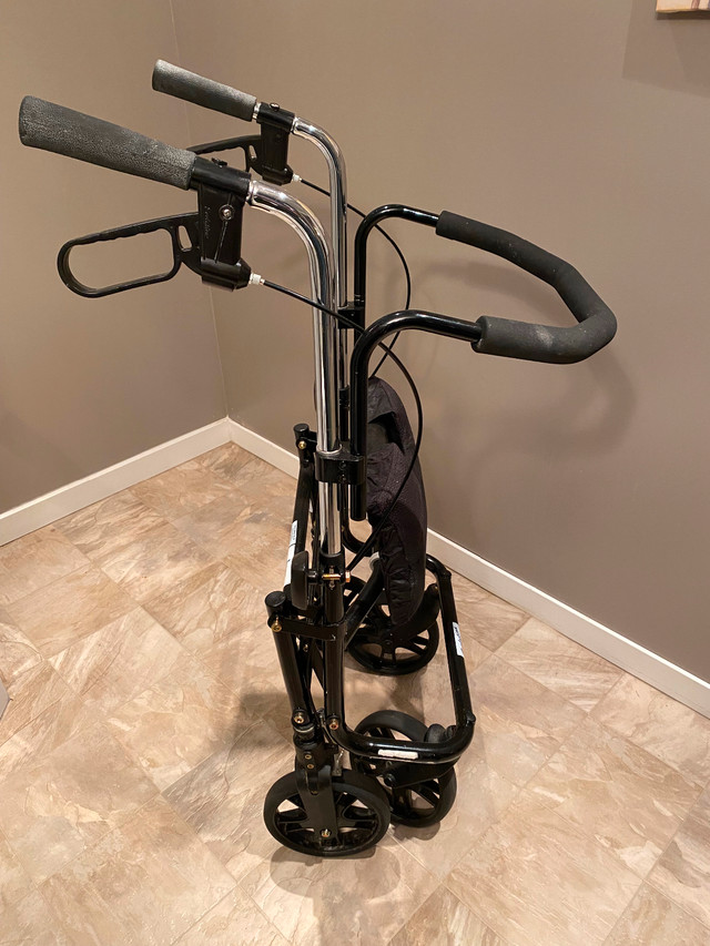 Walker. Foldable with wheels, brakes and basket in Health & Special Needs in Calgary - Image 2