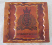 RCMP 100 Years Anniversary Wooden Wall Plaque.