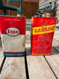 Vintage gas oil tins $10.00 each