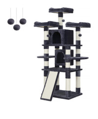 FEANDREA 67 Inch multi- level cat tree tower for large cats, wit