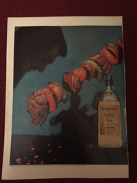 1958 Seagram’s Golden Gin Original Ad