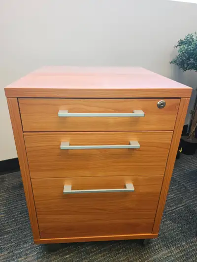 3-Drawer Rolling File Cabinet good condition., View more