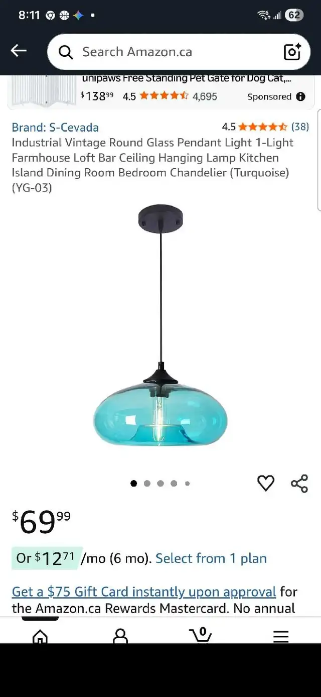 S-Cevada Pendant Light in Indoor Lighting & Fans in Mississauga / Peel Region - Image 2