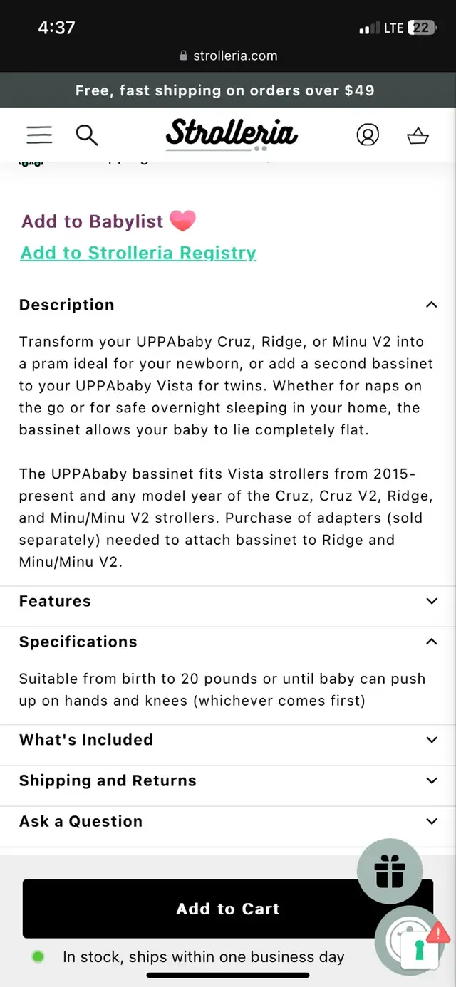 Uppababy Bassinet - Purchased in 2024 - MINT Condition!  in Strollers, Carriers & Car Seats in Oakville / Halton Region - Image 10