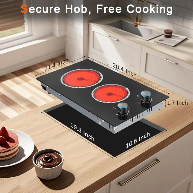 NEW Electric Cooktop 2 Burners,12 inch Built in Radiant Ceramic in Stoves, Ovens & Ranges in Markham / York Region - Image 8