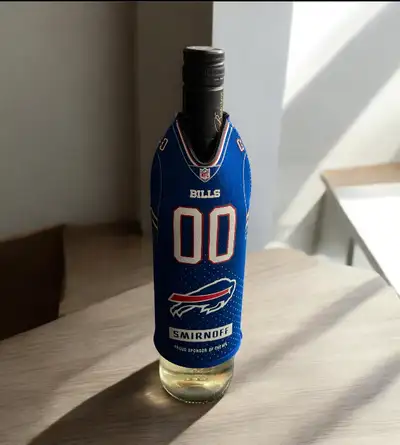 NEW Smirnoff x NFL promotion Buffalo Bills bottle cover cozy cooler coozie. Slips over the top of th...