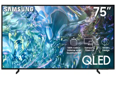 Samsung 75″ Q60D QLED 4K Smart TV – QN75Q60DAFXZC, View more