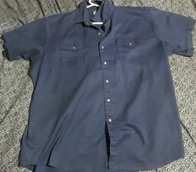 $15 Mark's work shirt short sleeve hi vis stripes on back, XL, View more