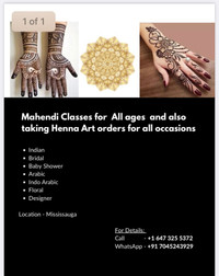 Henna classes and do henna art