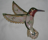 Lena Liu Jewels of the Gardens RARE Ruby Elegance Hummingbird