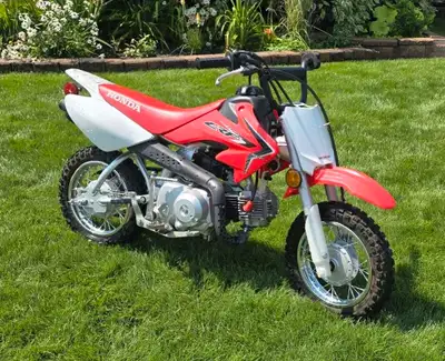 Original owner. One kid, didn't ride it much. 2018 CRF50. Only a few hours on it. A few expected scr...