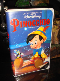 VHS-WALT DISNEY-PINOCCHIO-FILM/MOVIE