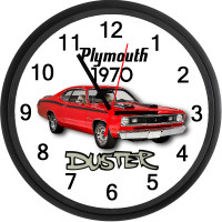 1970 Plymouth Duster Custom Wall Clock - New - Classic Mopar