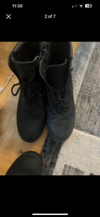 Men black geox waterproof boots size 10