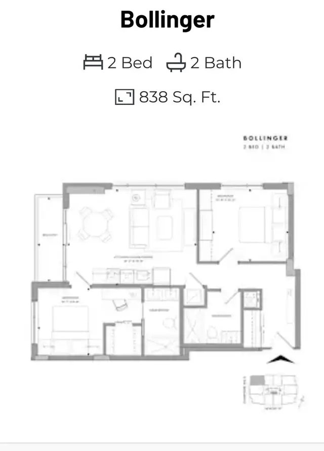 HIGH-FLOOR 2 BED / 2 BATH — SOHO CHAMPAGNE 2