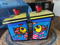 Britto Fish Canister Set with box