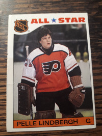 1985-86 Topps Hockey Pelle Lindbergh Sticker Card #6
